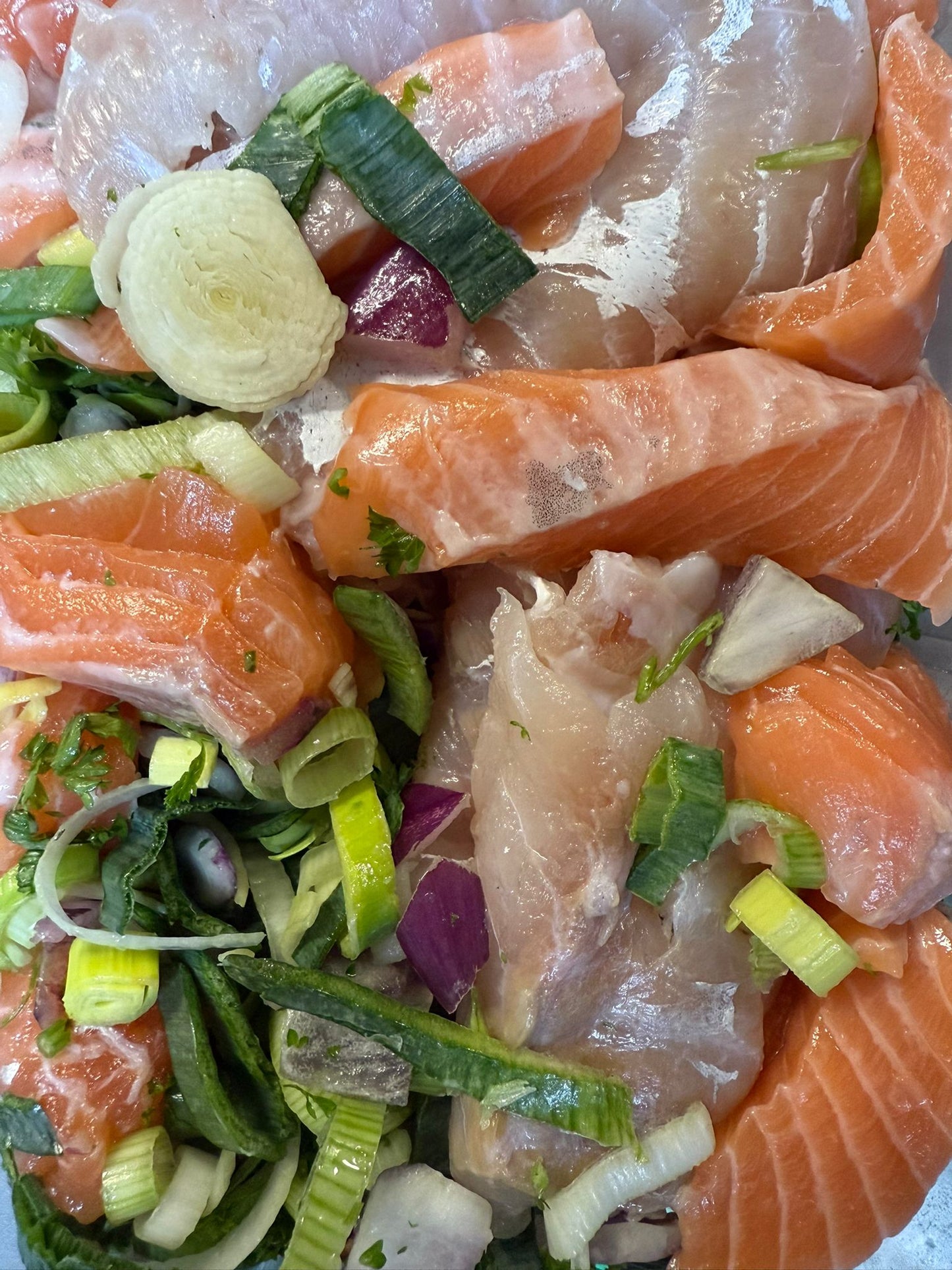 Roerbak met Zalm en Kabeljauw